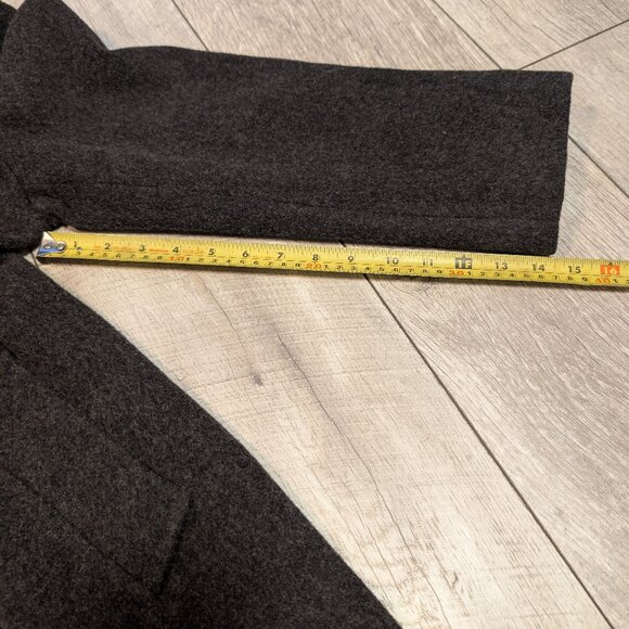 Vintage Jones New York Oversized PURE WOOL Maxi Coat | Charcoal Gray | Size S/M - Picture 12 of 13